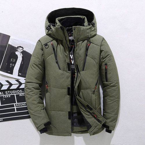 Doudoune Homme-20 Résistant Parkas D'hiver Mâle Blanc Duvet De Canard Veste À Capuche Optique Extérieure Chaud Rembourré Neige Manteau Respzed M-4xl