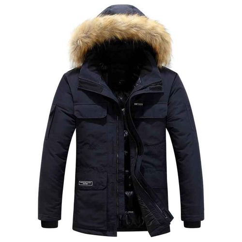 Parkas À Capuche À Col Rabattu Pour Hommes,Vestes D'hiver Chaudes,Mode Combinée,Optique Décontractée