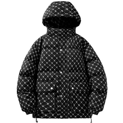Parka À Capuche Pour Hommes,Veste Chaude,Manteau De Loisirs D'affaires,Manteaux D'adolescent,Lettre,Hiver,8809