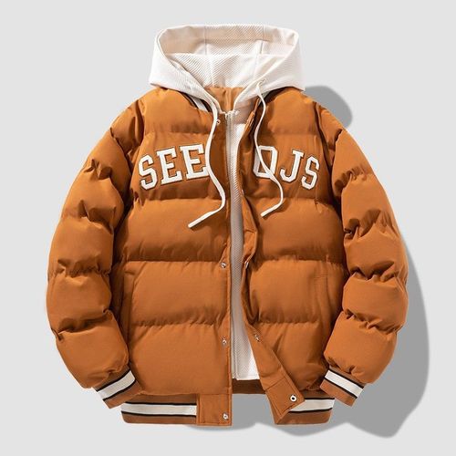 Veste Coupe-Vent À Capuche Pour Hommes,Streetwear Résistant Au Froid,Mode Décontractée,Optique Masculine,Manteau En Coton Thermique,Automne,Hiver,