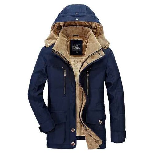 Parka À Capuche De Longueur Moyenne Pour Hommes,Coupe-Vent Chaud Épais,Veste D'hiver Pour Hommes,Parka Pour Hommes,Moins 40,Louvain,