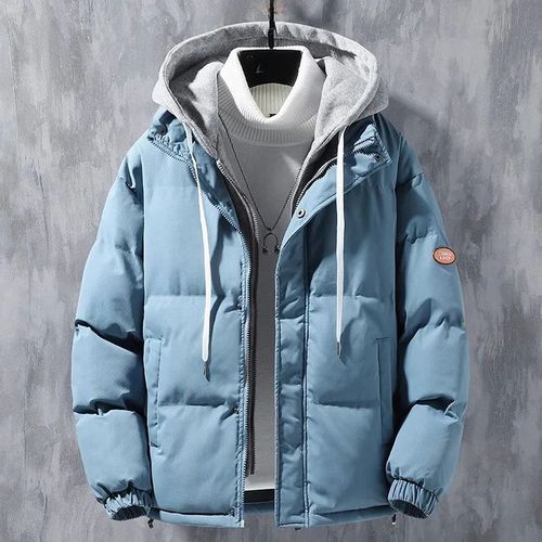Mlbny-Veste Matelassurera En Coton Pour Homme,Jsilk Iang,Parkas Décontractés,Manteau À Capuche,Deux Pièces,Hiver