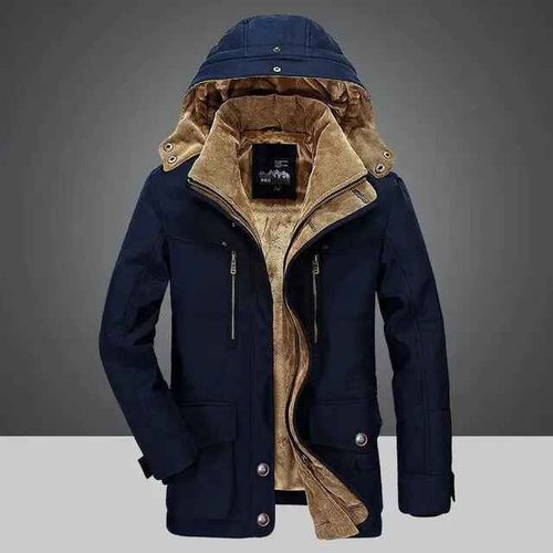 Veste En Velours Optique Multi-Poches Pour Hommes,Manteau Chaud,Parkas Monochromes,Vêtements D'extérieur Pour Hommes,Grande Taille,Plus,Hiver,2024