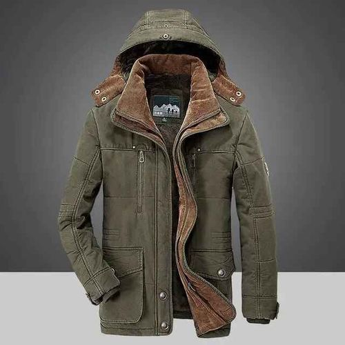 Veste En Velours Optique Multi-Poches Pour Hommes,Manteau Chaud,Parkas Monochromes,Vêtements D'extérieur Pour Hommes,Grande Taille,Plus,Hiver,2024