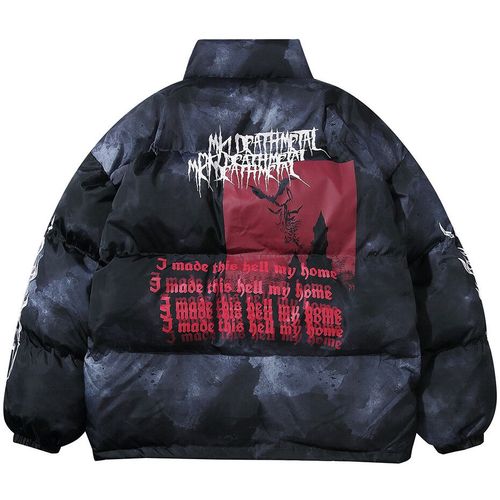 Veste Matelassurera Respirante Hip Hop Pour Hommes,Manteau Chaud D'hiver,Vestes Streetwear,Combinaison De Parkas Y2k,Graphique De Lettre,Aught Dye