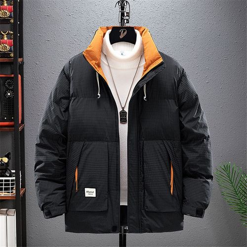 Parkas D'hiver À Carreaux Pour Hommes,Veste Rembourrée Optique,Manteau Décontracté,Mode Masculine,Cargo,Grande Taille,8xl,9xl