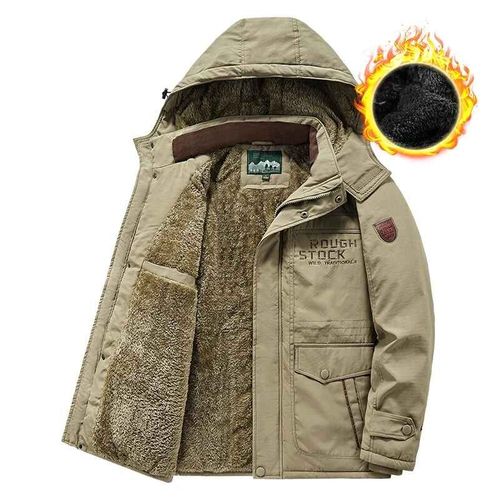 Parka Thermique Épaisse Et Chaude Pour Homme,Manteau Décontracté À Fermeture Éclair,Avec Doublure Souriante,Coupe-Vent,Vêtement D'extérieur,Hiver