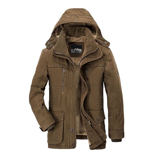 Veste De Chapeau Amovible Pour Hommes Avec Poignées Smile,Parkas Décontractées,Vestes Rembourrées En Fourrure,Coton,Extérieur,Chaud,Hiver
