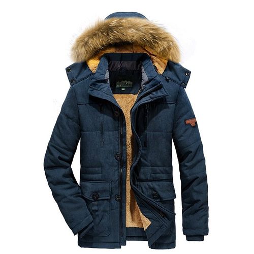 Veste De Chapeau Amovible Pour Hommes Avec Poignées Smile,Parkas Décontractées,Vestes Rembourrées En Fourrure,Coton,Extérieur,Chaud,Hiver
