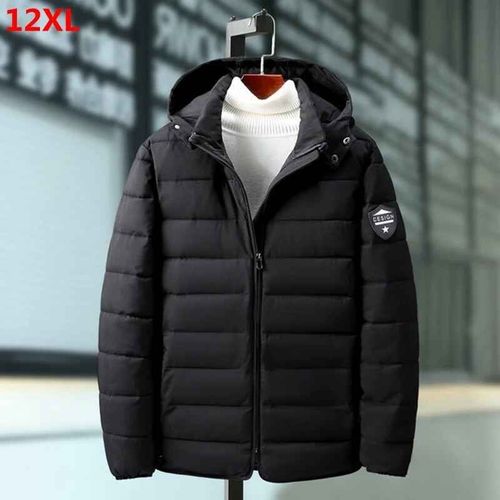 Veste Coupe-Vent À Capuche Pour Homme,Parka Chaude,Rembourrage En Coton,Extra Plus,Grande Taille,Manteau D'hiver,12xl,10xl