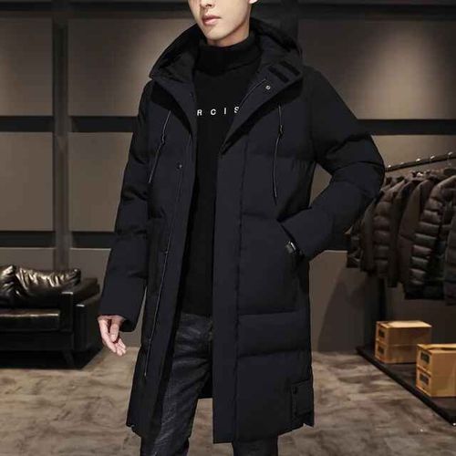 Veste À Capuche Longue Chaude Pour Hommes,Vêtements De Marque,Parka Optique,Noir,Haute Qualité,Mode,Hiver,8xl,7xl,2024