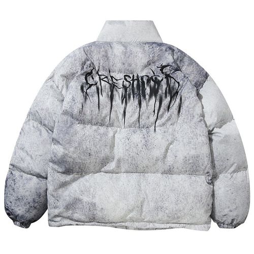 Veste Matelassurera Respirante Hip Hop Pour Hommes,Manteau Chaud D'hiver,Vestes Streetwear,Combinaison De Parkas Y2k,Graphique De Lettre,Aught Dye