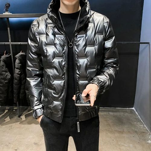 Chimdownmanteau Matelassé En Coton Pour Hommes,Veste Courte Épaissie,Col Montant,Style Coréen,Adapté Aux Étudiants,Mode Hivernale