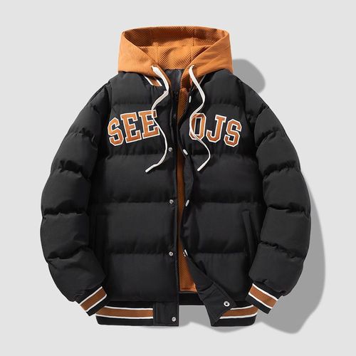 Veste Coupe-Vent À Capuche Pour Hommes,Streetwear Résistant Au Froid,Mode Décontractée,Optique Masculine,Manteau En Coton Thermique,Automne,Hiver,
