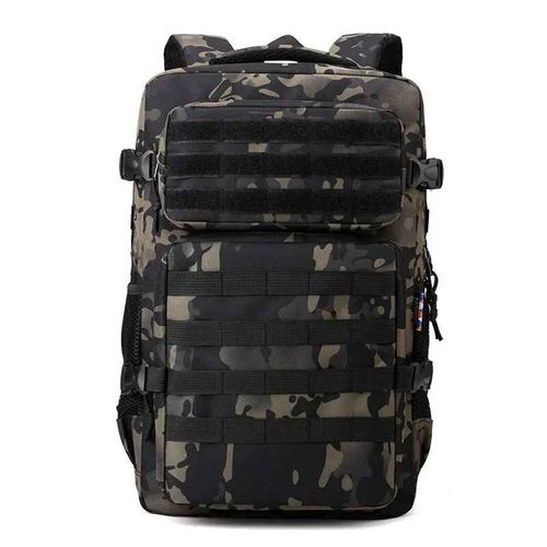 45L 1000D Nylon sacs à dos extérieurs imperméables sport tactique Camping randonnée Trekking chasse sac à dos - Type Brown camouflage