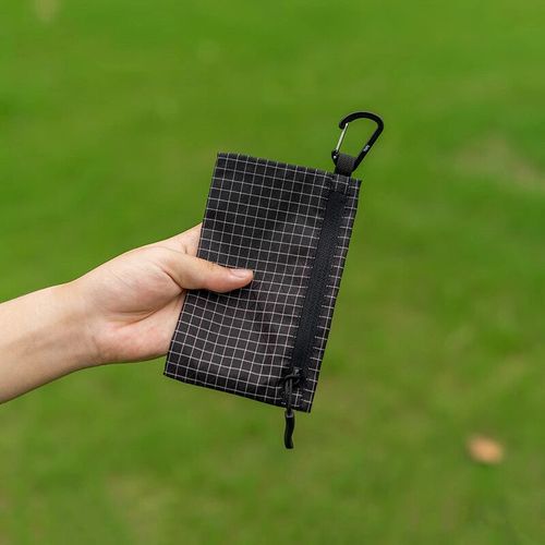 Pochette d'extérieur légère,portefeuille tactique,sac d'argent,Mini porte-cartes clés avec fermeture éclair,voyage,randonnée,Camping,équipement de Trekking - Type black