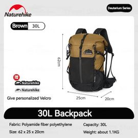 Naturerandonnée sac à dos ultraléger 30L + 5L épaule extérieure hélium imperméable respirant Camping grand espace alpinisme sac de Sport - Type Brown