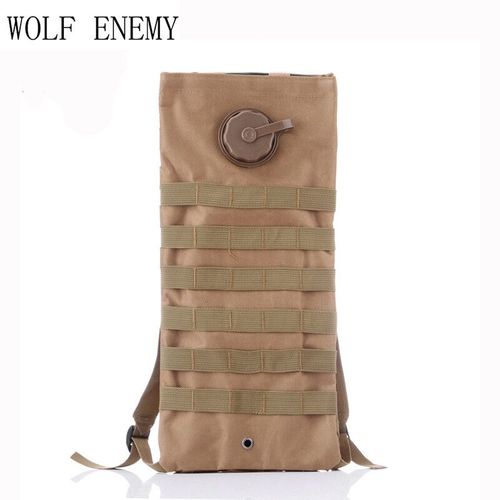 Sac à dos Molle avec réservoir d'eau,2,5 l,pour activités en plein air,sport,randonnée,chasse,Airsoft,Dulbike - Type TAN