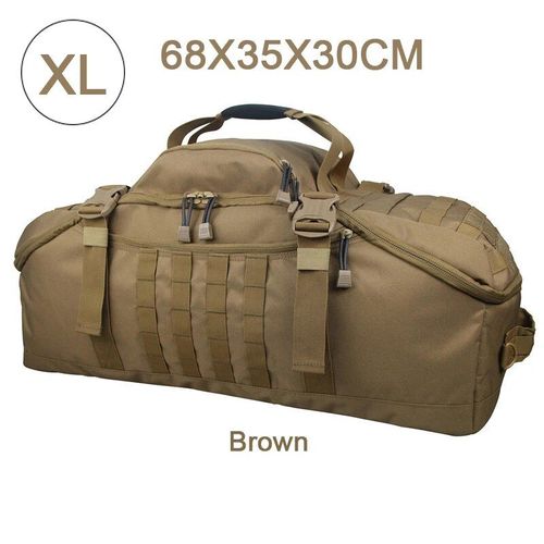 LQARMY Camping Sacs À Dos Hommes Tactique Sac À Dos Molle Randonnée Voyage Escalade Sport Gym - Type XL Browm #D