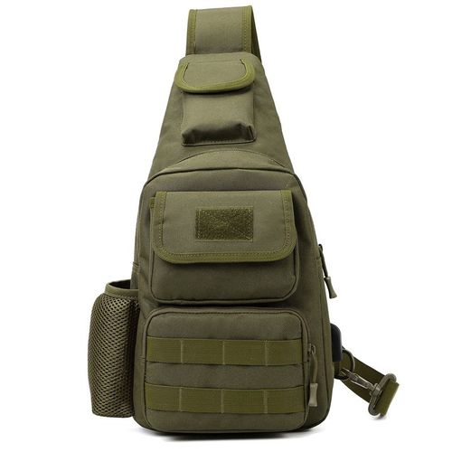 Fanny Usb Sac De Poitrine Camping Sac À Dos Molle Sac Tactique Sacs De Messager Ceinture En Plein Air Chasse Assurée Sac À Bandoulière Pêche Escalade - Type Army Green