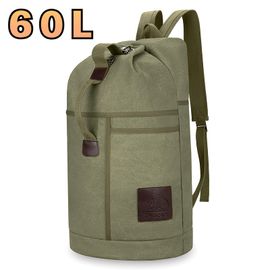 Sac De Sport De Plein Air Sac À Dos Toile Sacs À Dos Sac D'école Randonnée Voyage Sacs À Dos Sac Seau - Type Green (60l)