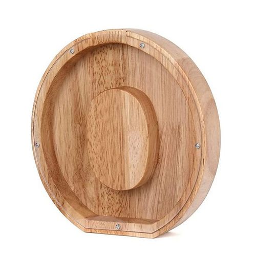 Tirelire anglaise 26 lettres,boîte d'économie d'argent en bois,pot de pièces de monnaie,boîte de rangement,ornement de bureau,décoration de maison,artisanat,cadeau de noël - Type O #A