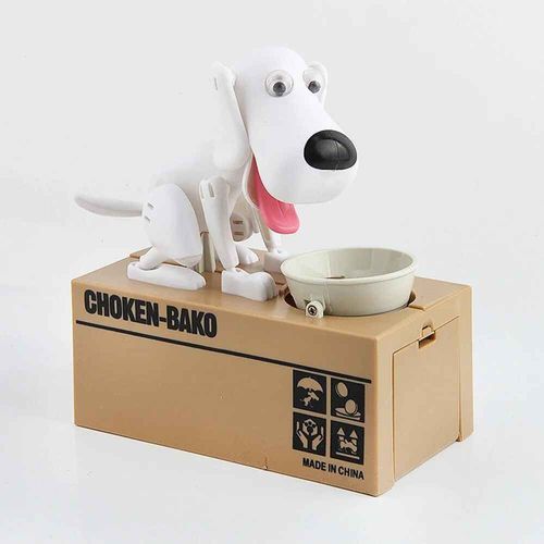 Tirelire Robot électronique en plastique,dessin Animé créatif,chien mignon,boîte de rangement automatique de pièces de monnaie,bureau cadeau pour enfants - Type style 2