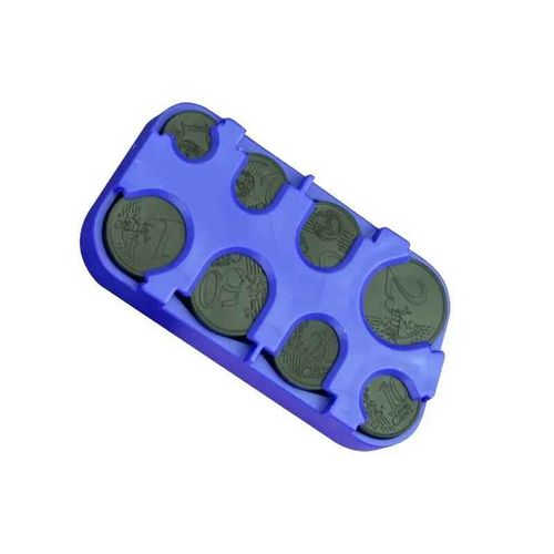 Distributeur de pièces de monnaie européennes,boîtes à monnaie en plastique,portefeuille de Collection,support organisateur de rangement pour Bus,porte-monnaie de voiture - Type Style A-Blue #B