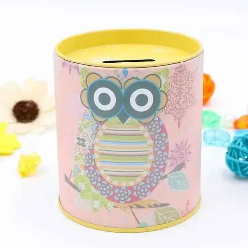 Tirelire en métal flambant neuf,boîte à monnaie,rangement de bijoux,Mini cadeau en étain,organisateur mignon d'épargne,accessoires pour la maison,décoration de salon - Type Pink