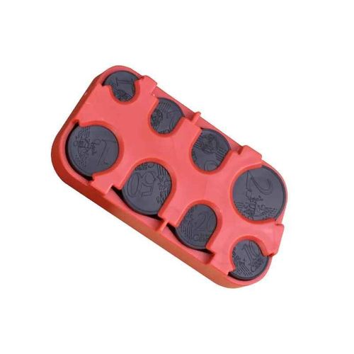 Distributeur de pièces de monnaie européennes,boîtes à monnaie en plastique,portefeuille de Collection,support organisateur de rangement pour Bus,porte-monnaie de voiture - Type Style B-Red #A