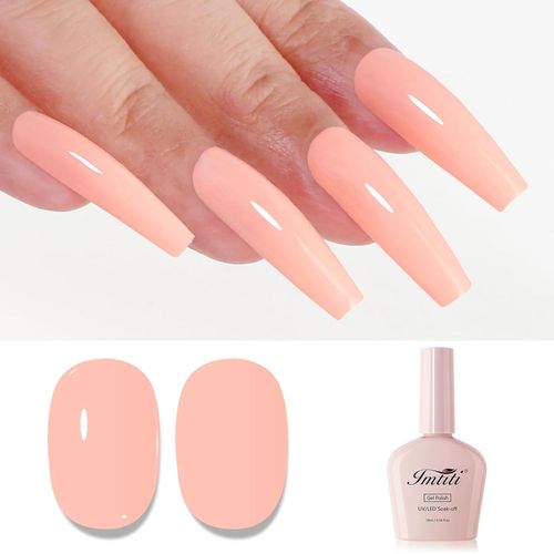 Corail Vernis Semi Permanent, Léger Corail Vernis Gel Uv Semi Permanent Uv Led Soak Off Gel Nail Polish Printemps Été French Vernis À Ongles Gels Semi Permanents Diy Nail Art Kit 10ml 