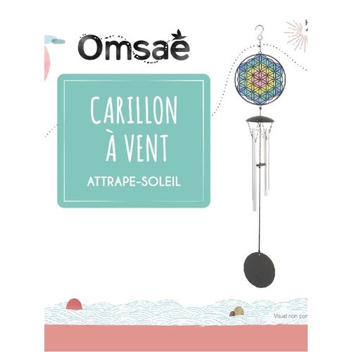 Carillon à vent Attrape-soleil Fleur de Vie 46 cm