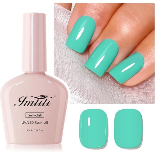 Vernis À Ongles En Gel Cyan Pastel, 1pcs Candy Cyan Vernis À Ongles En Gel Uv Led, Longue Durée, Manucure De Salon À Domicile Pour Le Printemps Et L'été (10ml-950) 