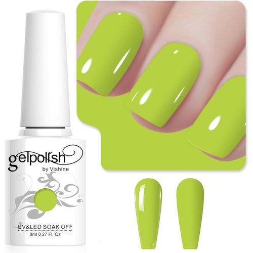 8ml Vernis À Ongles Gel Semi Permanent Couleur Vert Prairie, Vernis Semi Permanent Soak Off Uv Led Gel Polish Nail Art Manucure Salon Diy L229 