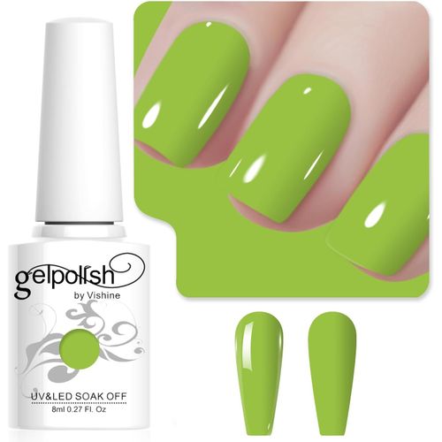 8ml Vernis À Ongles Gel Semi Permanent Couleur Vert Sapin, Vernis Semi Permanent Soak Off Uv Led Gel Polish Nail Art Manucure Salon Diy L230 