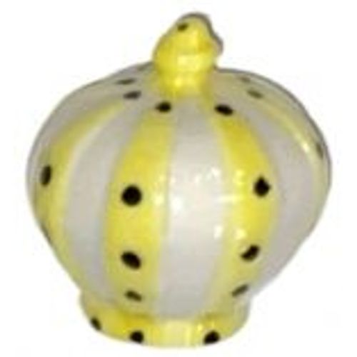 Fève Couronne Blanche Et Jaune À Pois Noirs - Série Fèves Anciennes (2008)