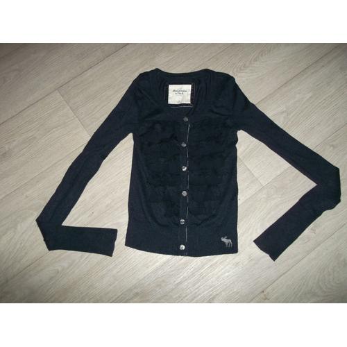 Gilet Abercrombie & Fitch Bleu Marine Froufrous Taille Xs Tbe
