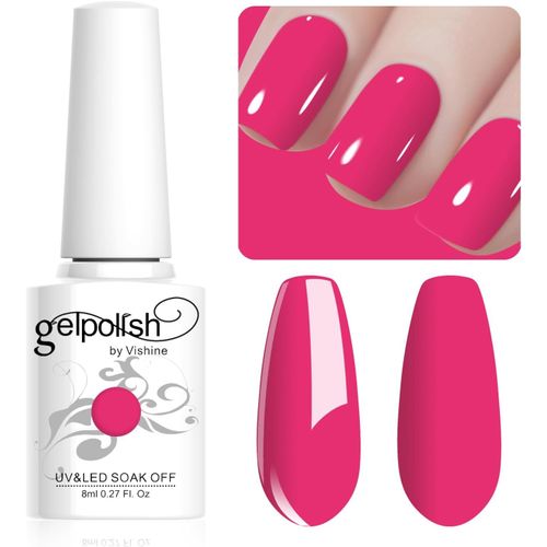 8ml Vernis À Ongles Gel Semi Permanent Couleur Barbiepink, Vernis Semi Permanent Soak Off Uv Led Gel Polish Nail Art Manucure Salon Diy Lm054 