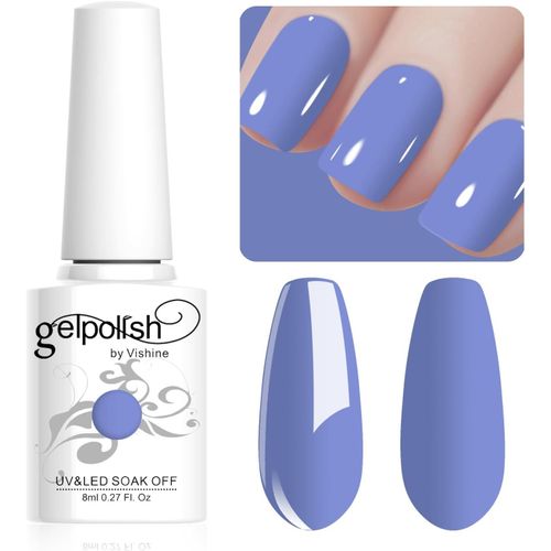 8ml Vernis À Ongles Gel Semi Permanent Couleur Bleu Ardoise, Vernis Semi Permanent Soak Off Uv Led Gel Polish Nail Art Manucure Salon Diy Lm073 