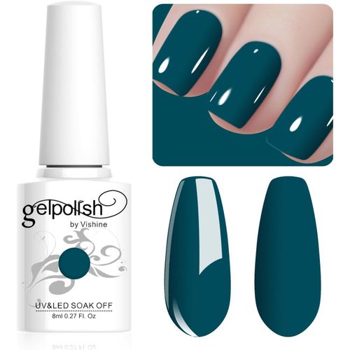 8ml Vernis À Ongles Gel Semi Permanent Couleur Teal, Vernis Semi Permanent Soak Off Uv Led Gel Polish Nail Art Manucure Salon Diy Lm068 
