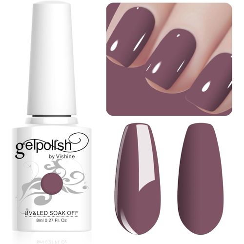 8ml Vernis À Ongles Gel Semi Permanent Couleur Mauve, Vernis Semi Permanent Soak Off Uv Led Gel Polish Nail Art Manucure Salon Diy Lm087 