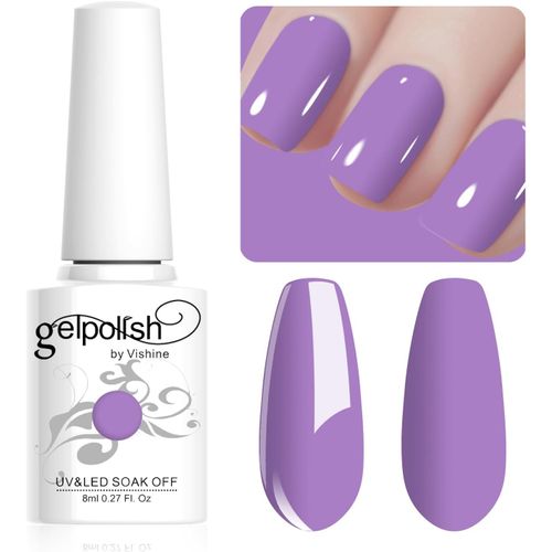 8ml Vernis À Ongles Gel Semi Permanent Couleur Lavande, Vernis Semi Permanent Soak Off Uv Led Gel Polish Nail Art Manucure Salon Diy Lm075 