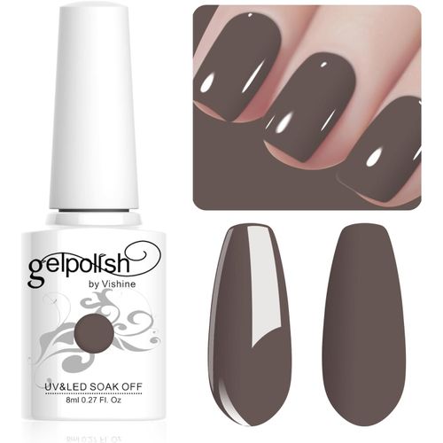 8ml Vernis À Ongles Gel Semi Permanent Couleur Brun, Vernis Semi Permanent Soak Off Uv Led Gel Polish Nail Art Manucure Salon Diy Lm086 