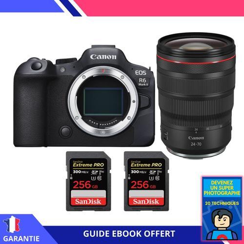 Canon EOS R6 Mark II + RF 24-70mm f/2.8 L IS USM + 2 SanDisk 256GB Extreme PRO UHS-II SDXC 300 MB/s + Ebook ""Devenez Un Super Photographe"" - Appareil Photo Canon