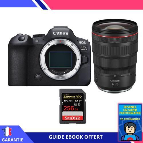 Canon EOS R6 Mark II + RF 24-70mm f/2.8 L IS USM + 1 SanDisk 256GB Extreme PRO UHS-II SDXC 300 MB/s + Ebook ""Devenez Un Super Photographe"" - Appareil Photo Canon