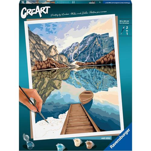 Peinture Par Numéros Ravensburger Creart Grand Format 30x40 Cm Lake Views