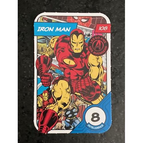 Carte Leclerc Marvel - Défie Tes Héros N°108 : Iron Man