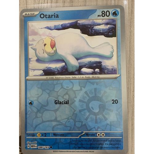 Carte Pokémon Otaria-086/165-Reverse-Ev3,5 New 151