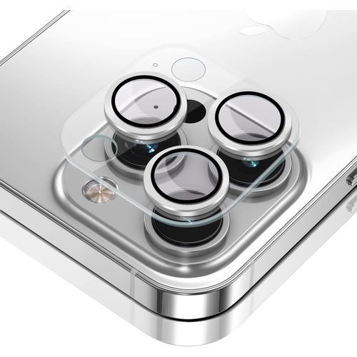 1 Pièces Caméra Protecteur Compatible Avec Iphone 15 Pro / 15 Por Max, [9h Dureté] [Anti-Rayure] [Sans Bulles] [Hd], Film De Protection D'objectif Pour Iphone 15 Pro Max / 15 Pro - Argent