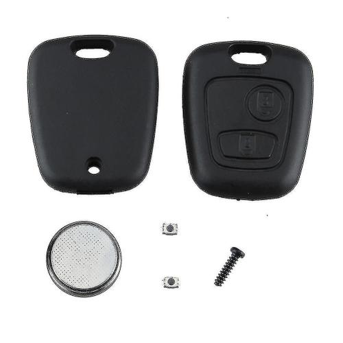 Kit De Réparation De Clé Télécommande À 2 Boutons, 2 Micro-Interrupteurs + Batterie Cr2016 U9, Pour Peugeot 206